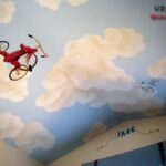 sky gypsum ceiling murals for kids room