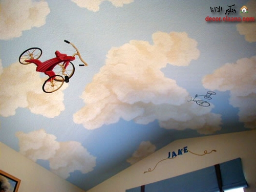 sky gypsum ceiling murals for kids room
