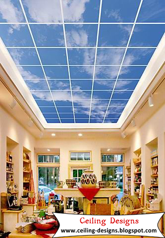 sky gypsum ceiling murals for living room