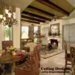 ceiling designs for living room from gypsum and wood