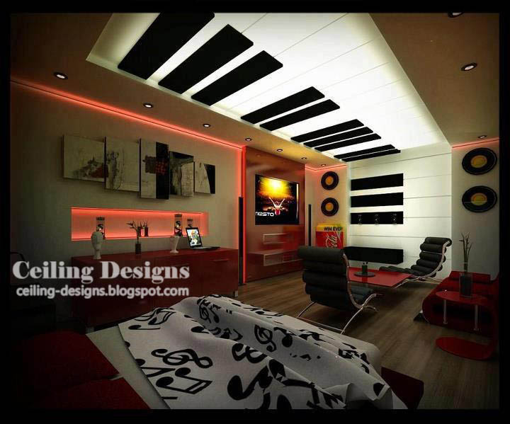 creative stretch ceiling design for bedrooms