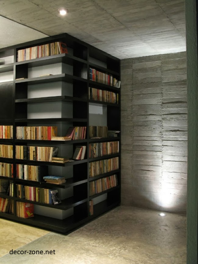 modern home library design ideas