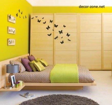 modern bedroom designs in a yellow color
