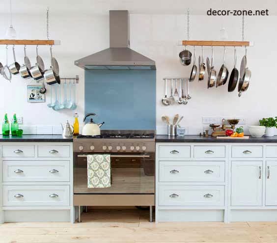kitchen decorating ideas pots and pans arrangement, kitchen decorating ideas