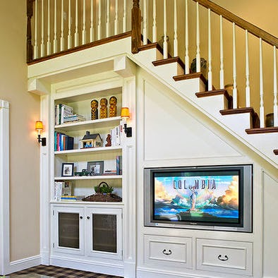 under stairs book storage shelves