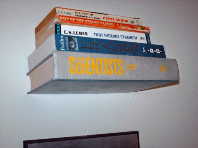 book shelves: how to make DIY hidden shelf