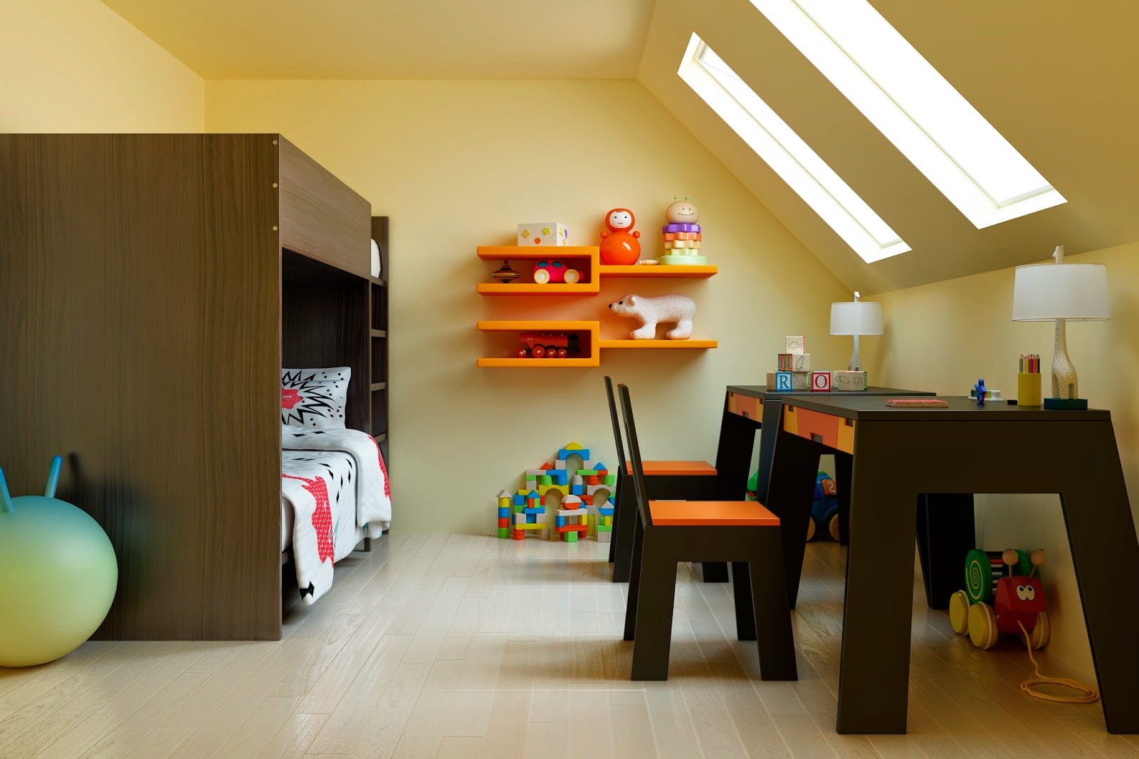 double loft bed for kids
