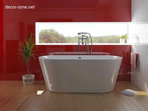 modern red popular bathroom paint colors, combinations