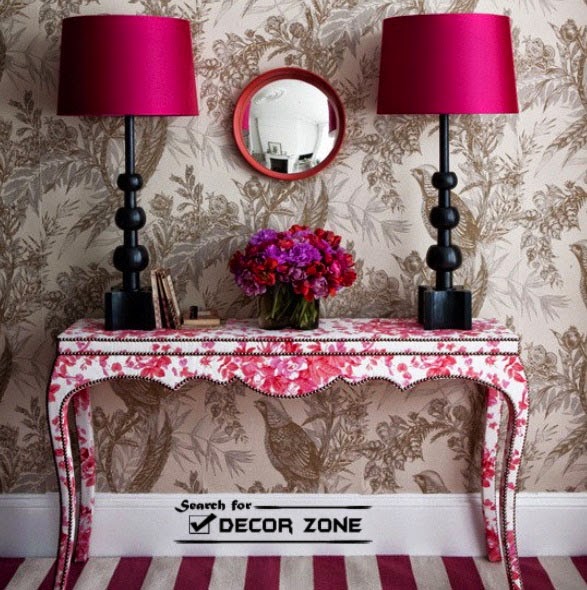 floral dressing table designs with lighting lampshades