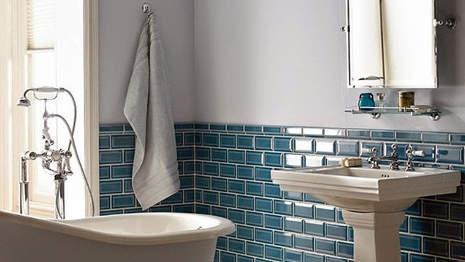 subway blue bathroom tile designs