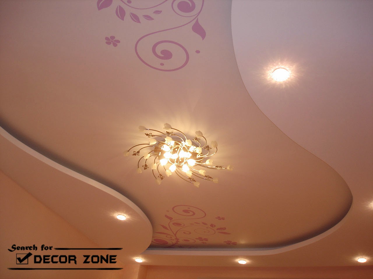 suspended ceiling systems made of plasterboard- ceiling designs for living room