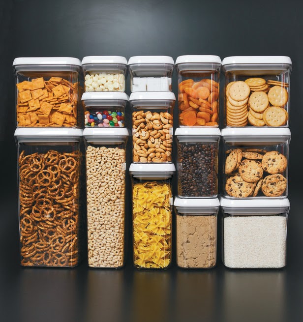 transparent storage containers for small kitchen organization