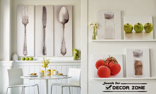 kitchen wall decor : 15 ideas and options