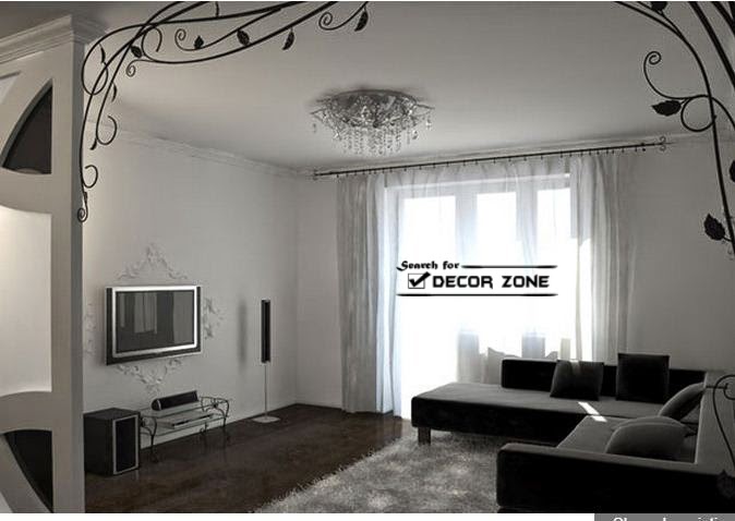 modern black furniture for white living room