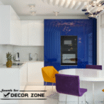 white modern living room design with bright colors