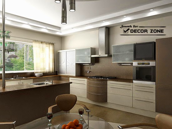 kitchen false ceiling designs with backlight lighting systems