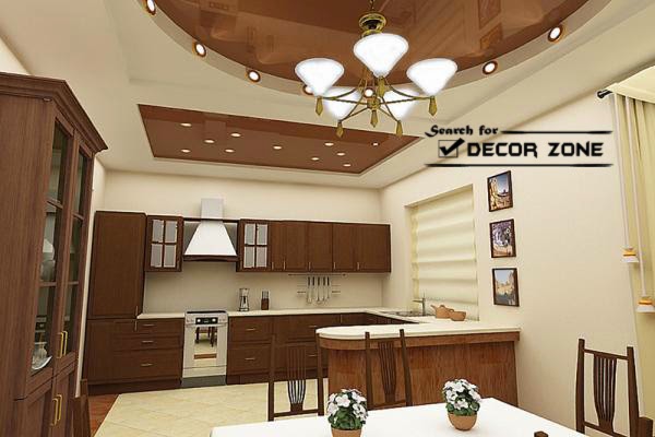 stretch ceiling designs for kitchen and dining area
