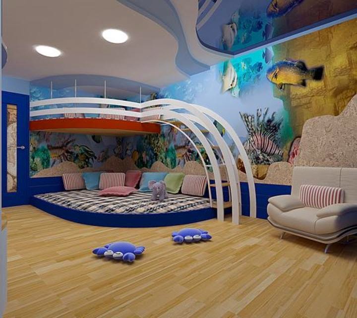 New tips to false ceilings in the kids room