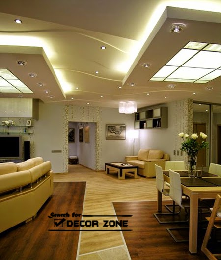 false ceiling designs with built-in lighting systems
