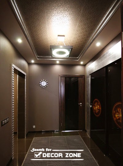 hallway false ceiling designs with built-in lighting systems
