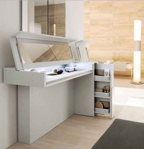 white dressing table designs with sliding boxes