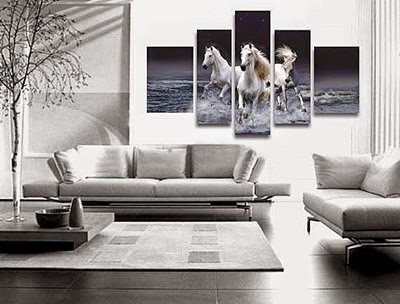 living room wall art - horses poster