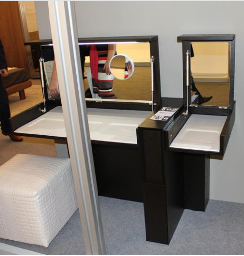 black and white dressing table design for small rooms