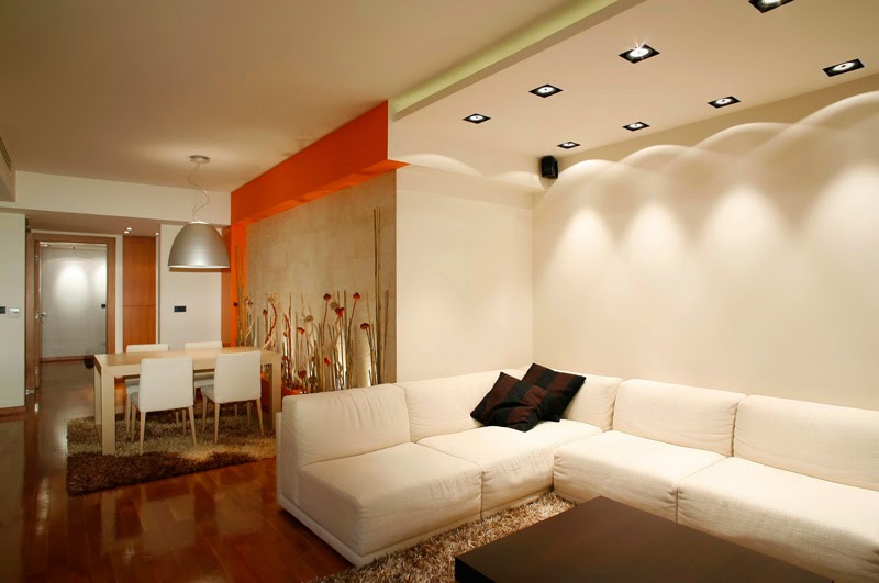 gypsum board false ceiling designs with spotlighting