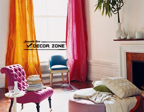 small living room decor ideas - long curtains