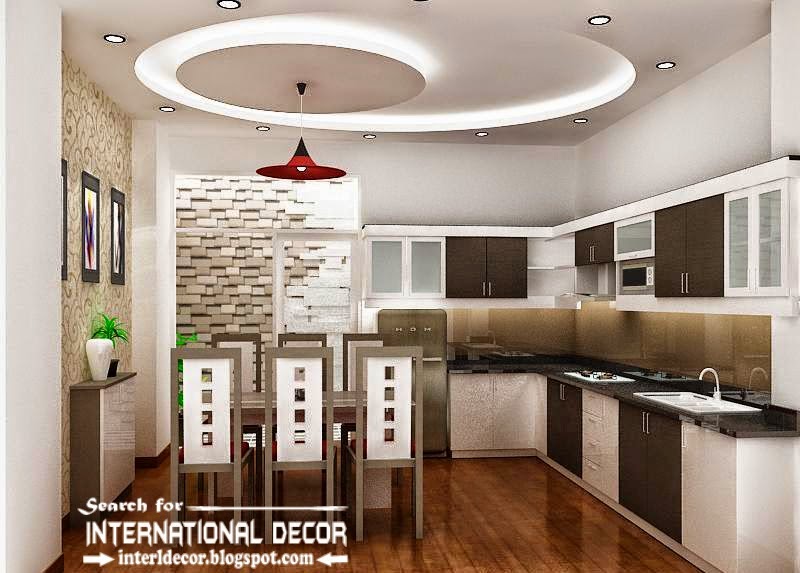 spiral POP false ceiling designs for kitchen