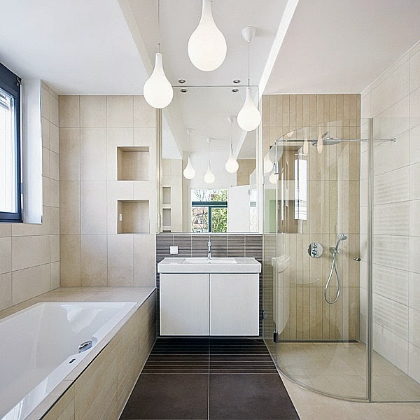 modern bathroom suspended ceiling lamps